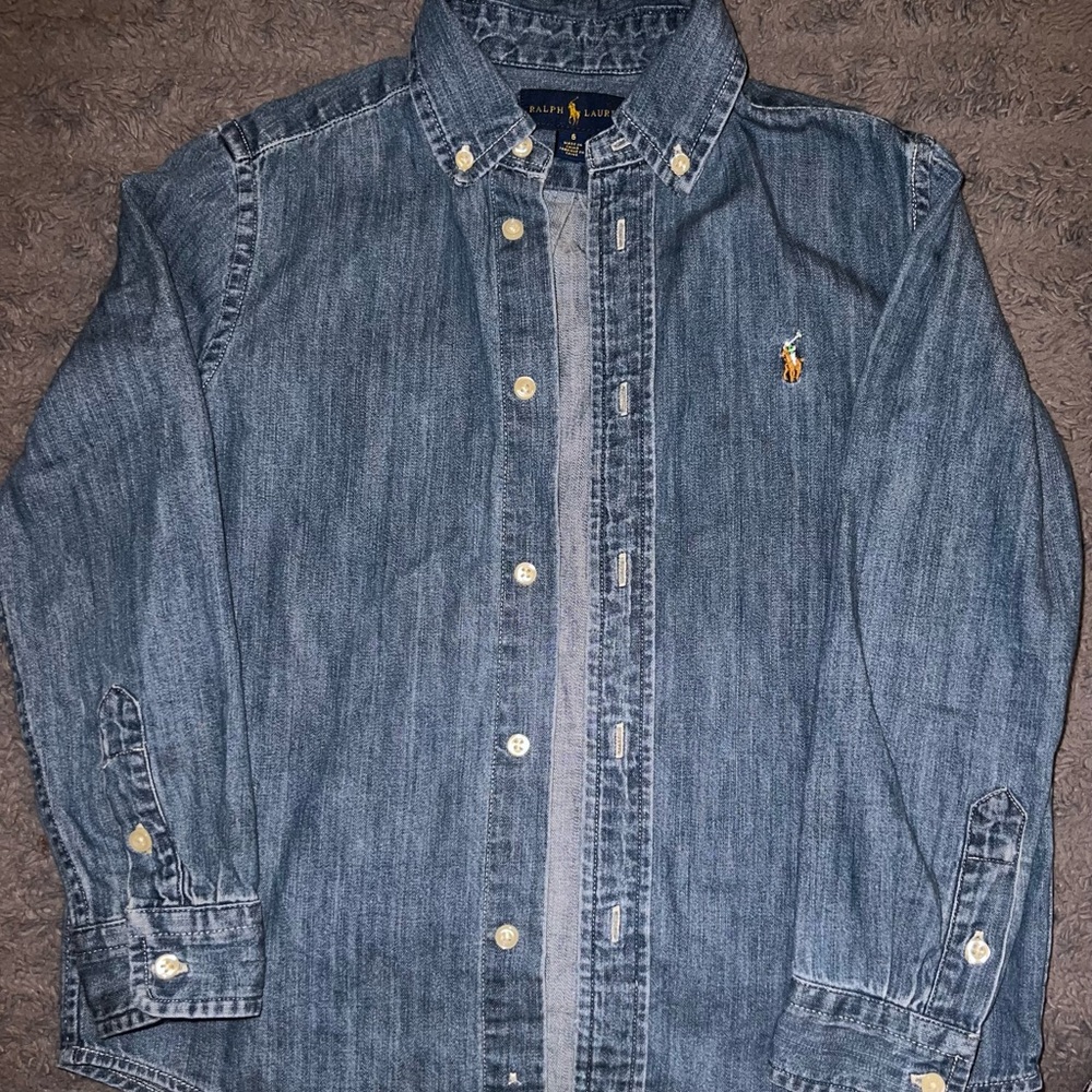 Ralph Lauren Classic Blue Button-Up
